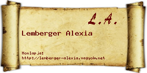 Lemberger Alexia névjegykártya